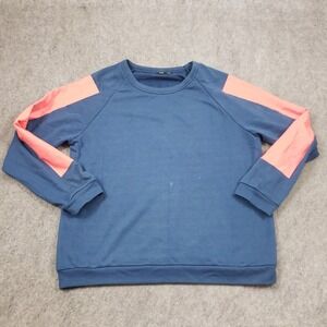 Onia Sweater Mens Extra Large‎ Blue Red Crew Neck Pullover Sweatshirt Adult